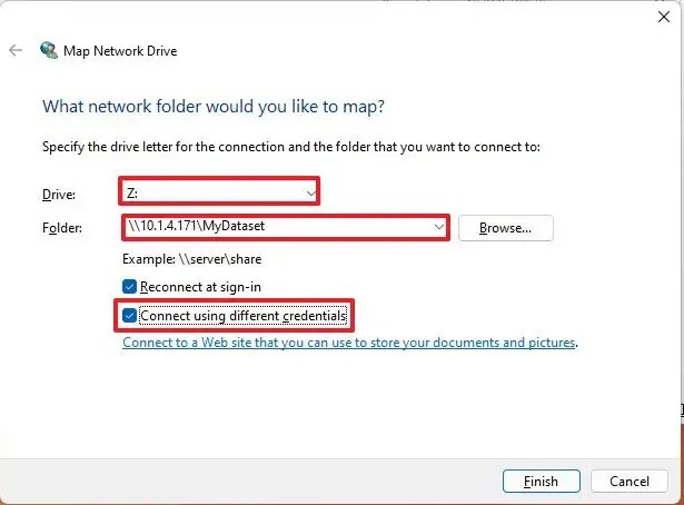 Windows 11 map TrueNAS folder