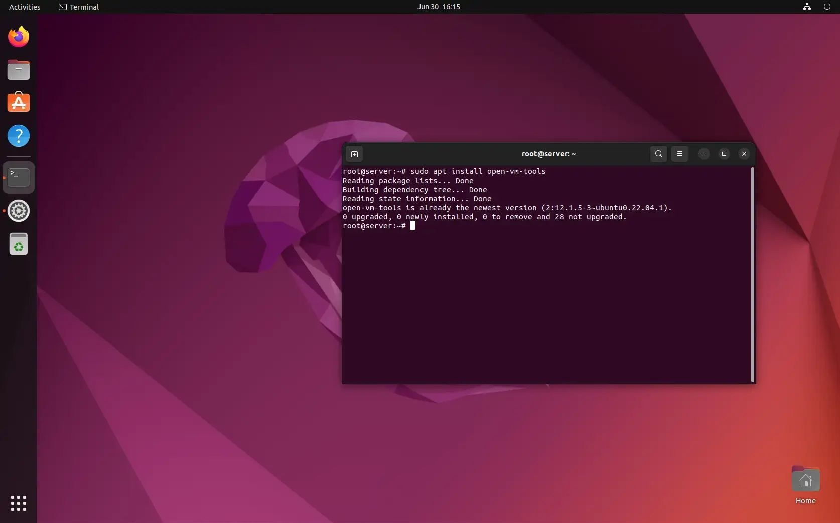 Ubuntu install VMware tools