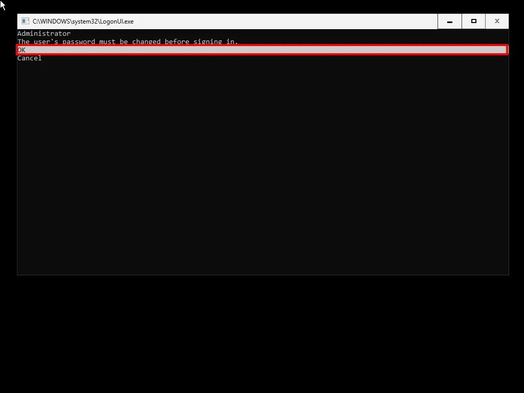 Windows Server Core password setup
