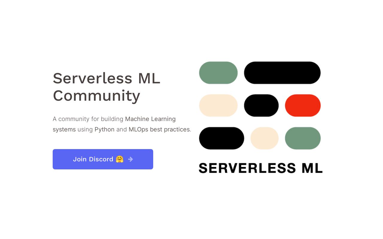 Join The Serverless Ml Community