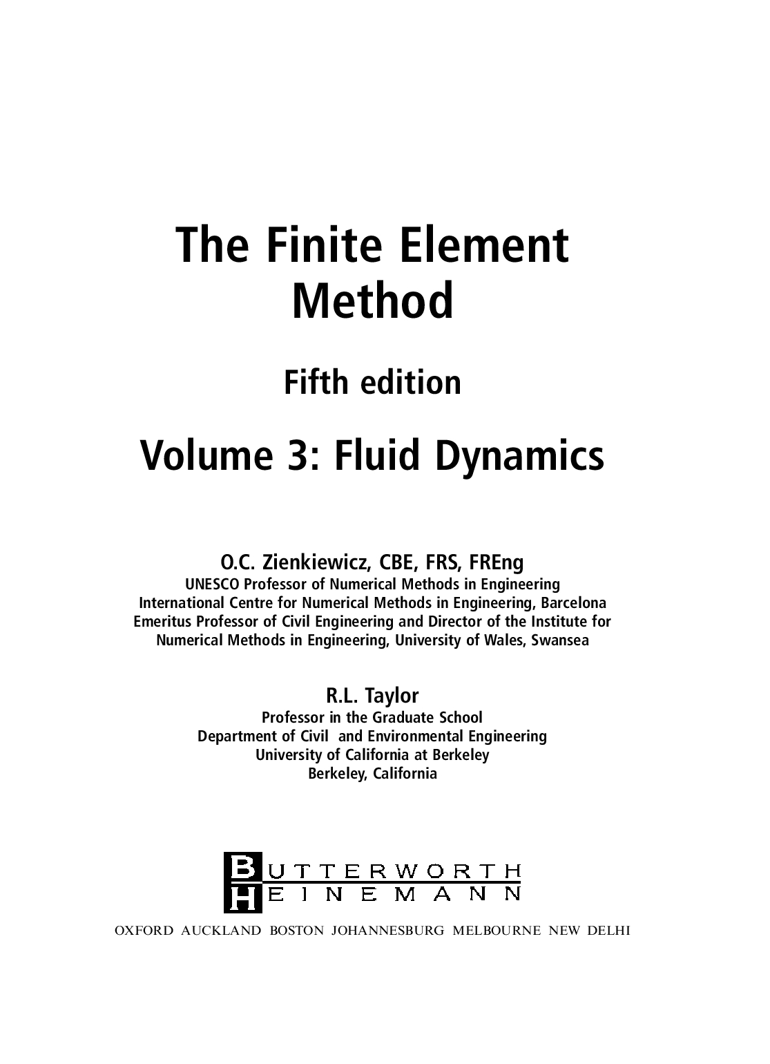 The Finite Element Method Vol3 - Fluid Dynamics - R. Taylor PDF ...