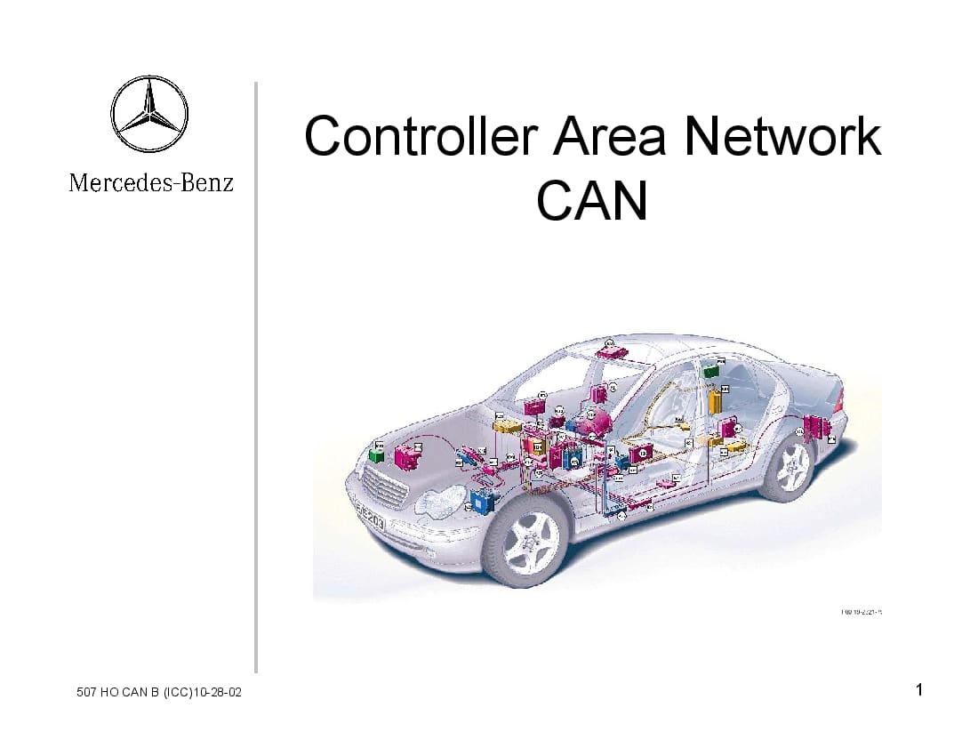 Mercedes - CAN Training Module PDF Download | Service Repair Online Manual