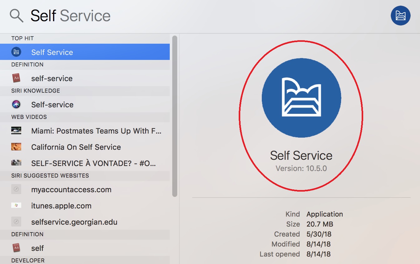 Self service app icon