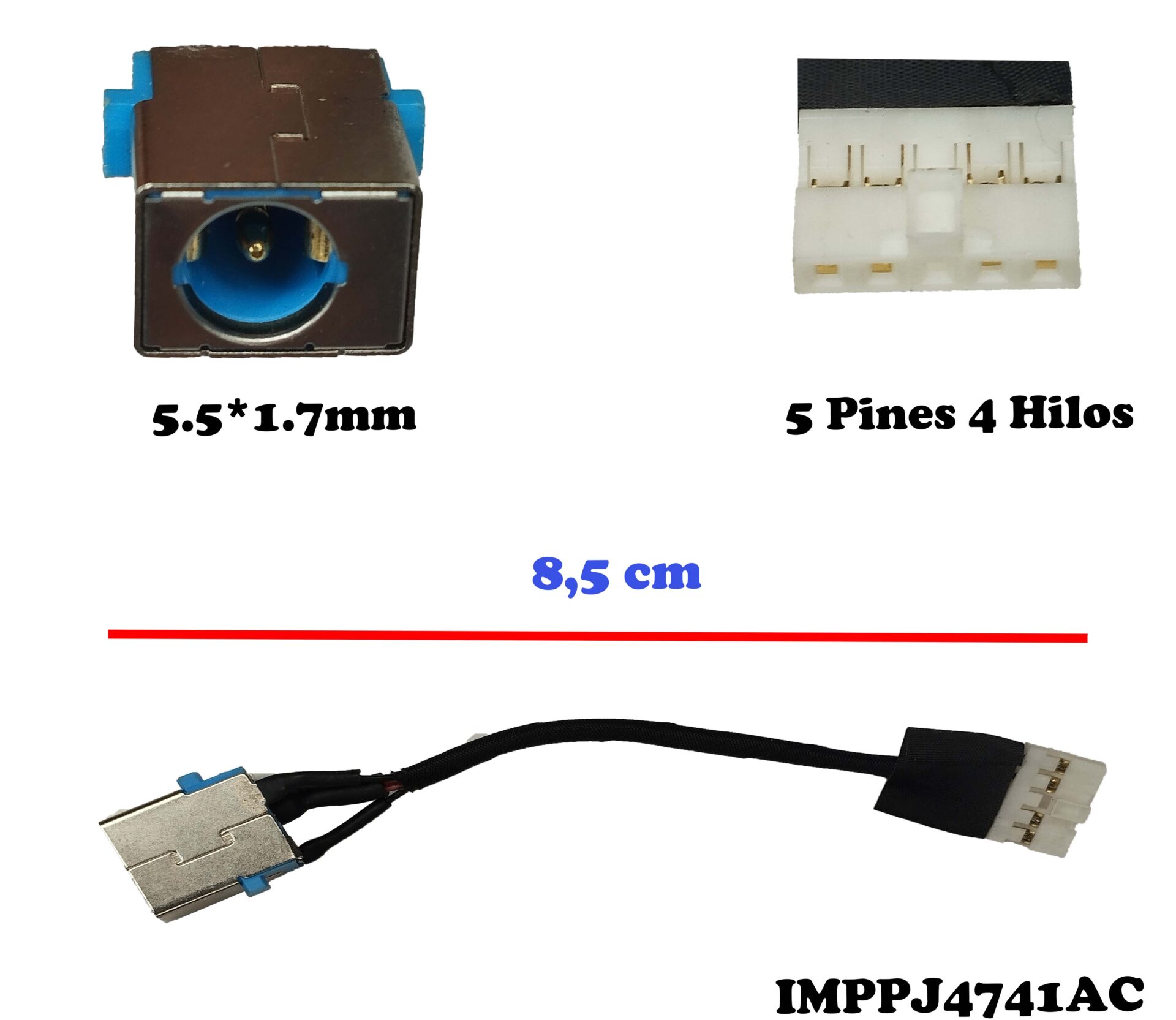 Prise Charge DC Jack Pour Acer Predator Helios 300 - Remplacement Port D'alimentation DC301010I00 - Compatible PH315-51, G3-571, Etc. - 3