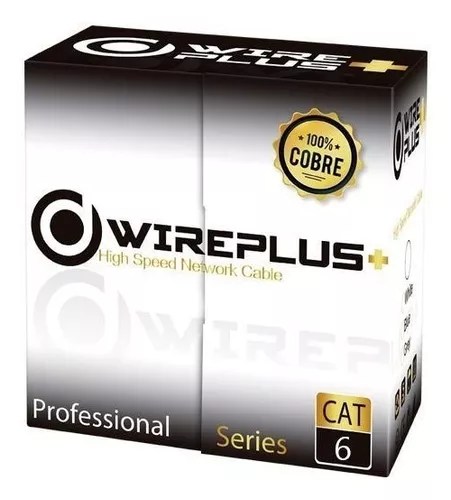 Cable Utp Cat6 100m 100% Cobre Wireplus+ Exteriores