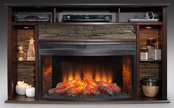 Entertainment Furniture Gotham Fireplace Credenza Silver And Black Electric Fireplace Fireplace Fireplace Credenza