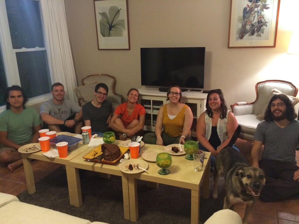Lab Fall 2015. L to R: Rodrigo, Chris, Jerald, Sally, Emily, Lauren, Allen