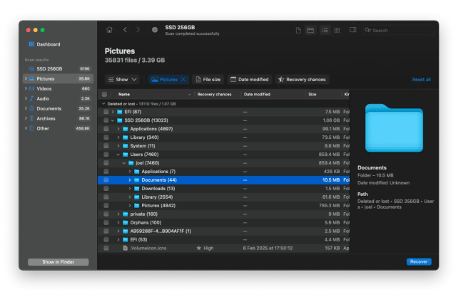 Disk Drill Recover Data Interface
