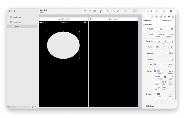 Interactive prototype in Flinto, a design app that is available on Setapp