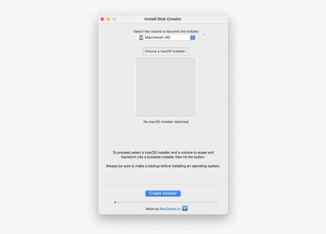 install disk creator
