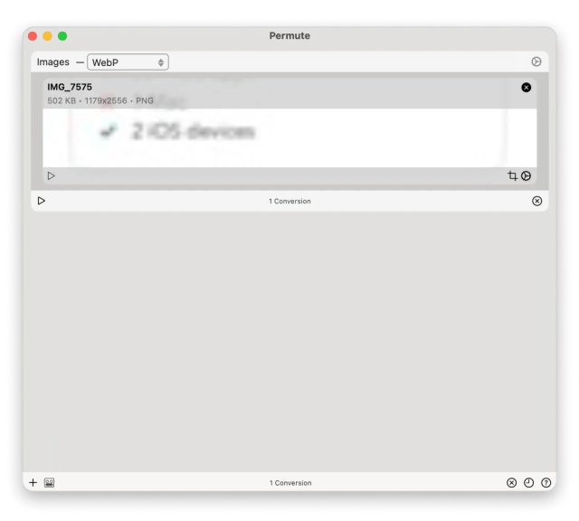Permute conversion process