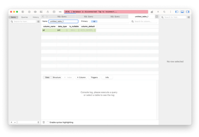 TablePlus database for Mac TablePlus database for Mac