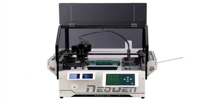 Machine Pick and Place NeoDen vue intérieure des composants