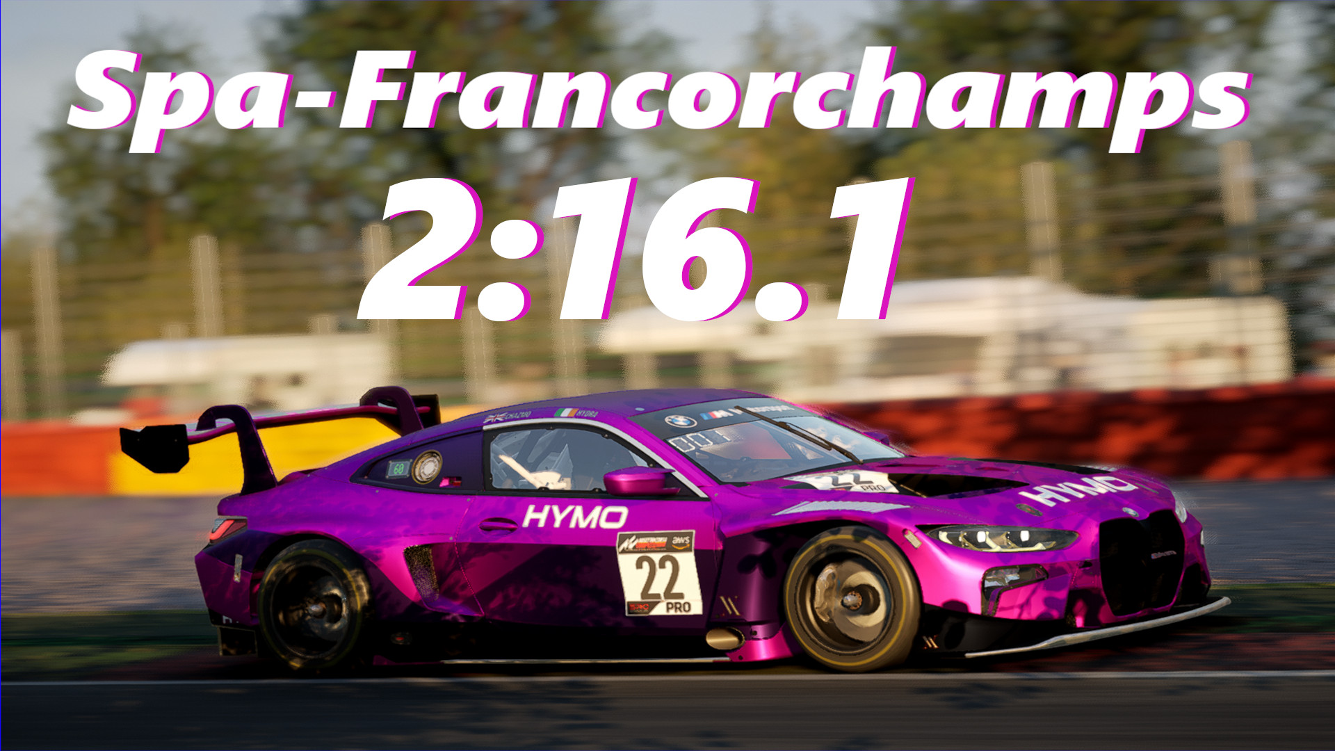 Bmw m4 gt3 spa e-sports setup