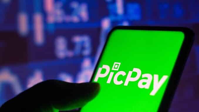 Logo do banco picpay em um celular