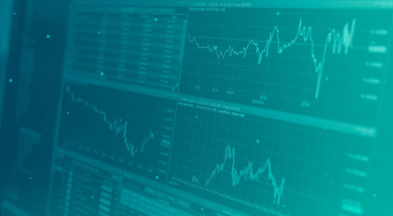 Dashboard azul com gráficos
