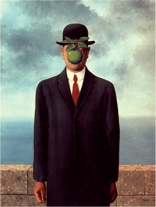 “The Son of Man" by René Magritte, 1964.