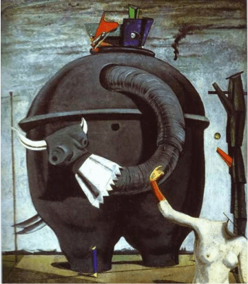 “The Elephant Celebes", by Max Ernst, 1921.