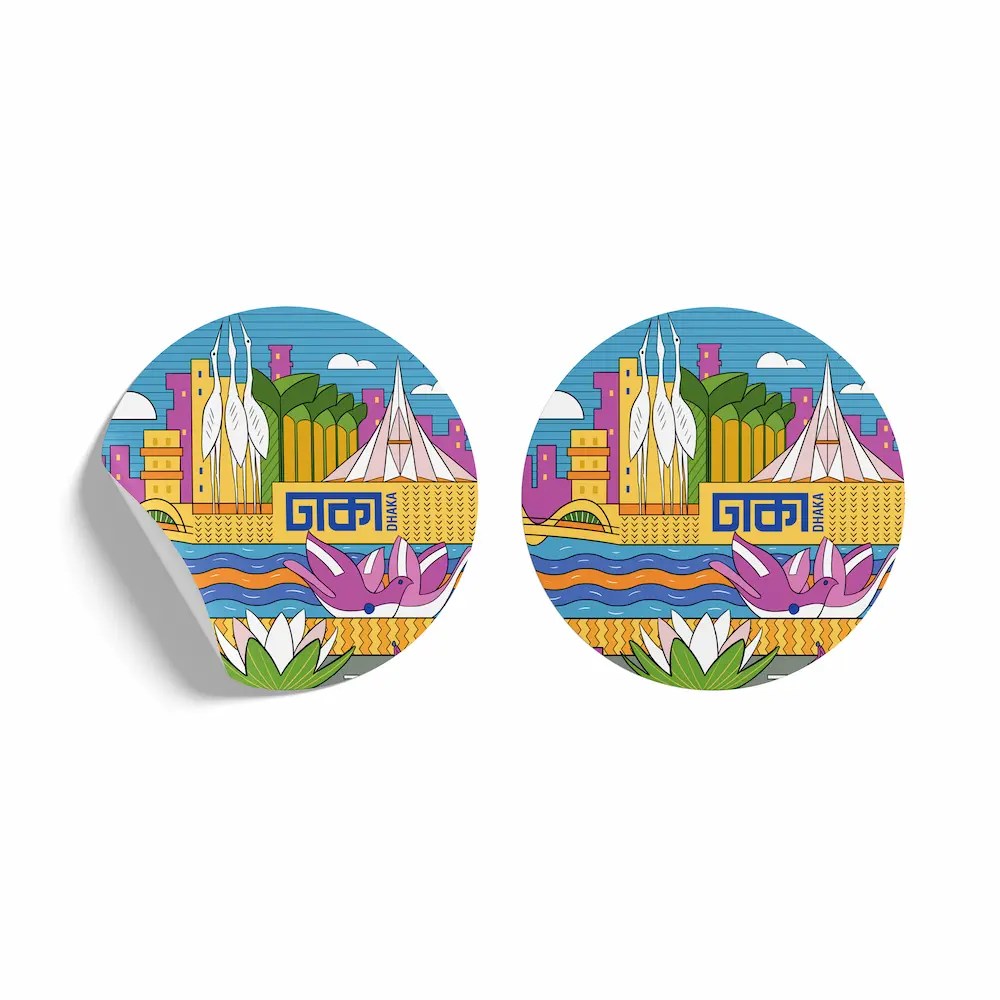Dhaka (Monument) Sticker (SN2022061991) 5-Pack