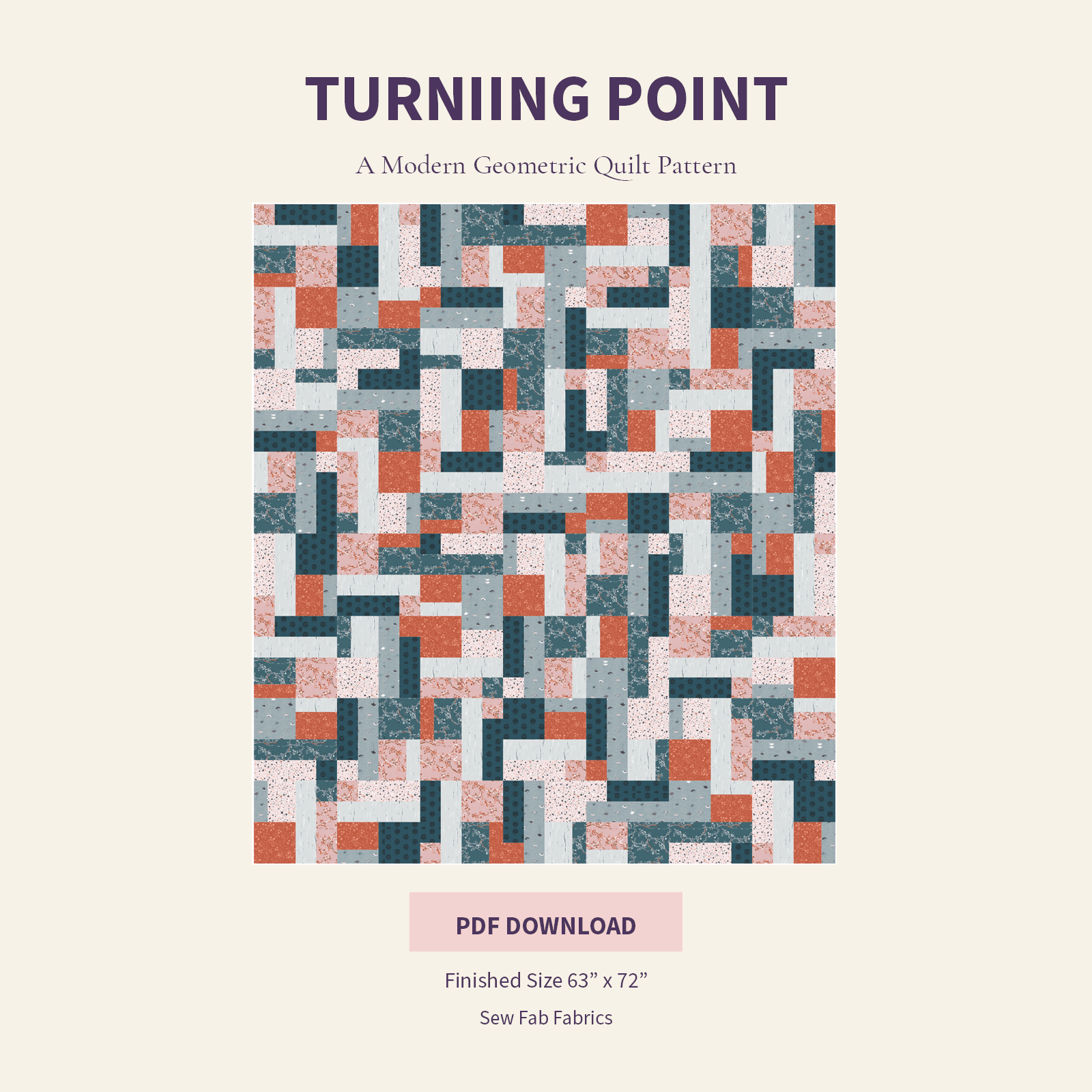 Turning Point Quilt Pattern– PDF Download