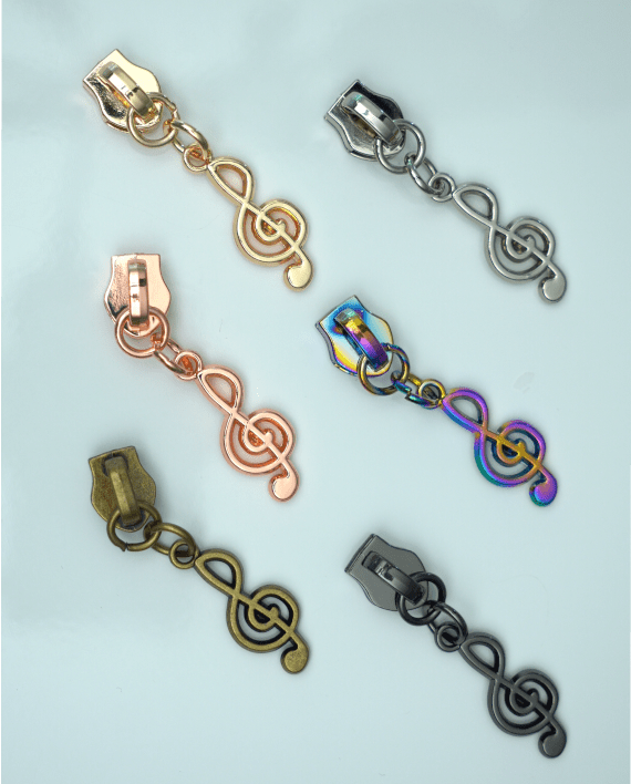 5 Music Zipper Pulls - Sew Sweetness