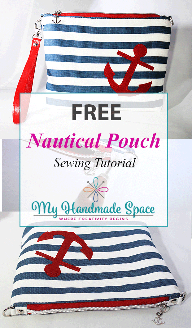 Nautical Zippered Pouch