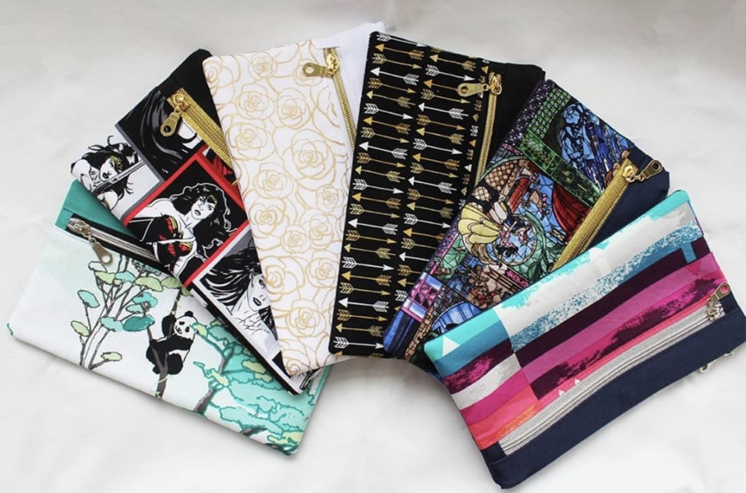 double zipper pouch