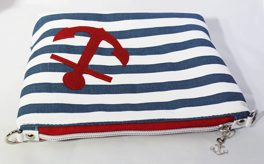 Nautical Zippered Pouch
