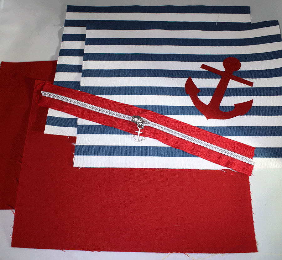 Nautical Zippered Pouch