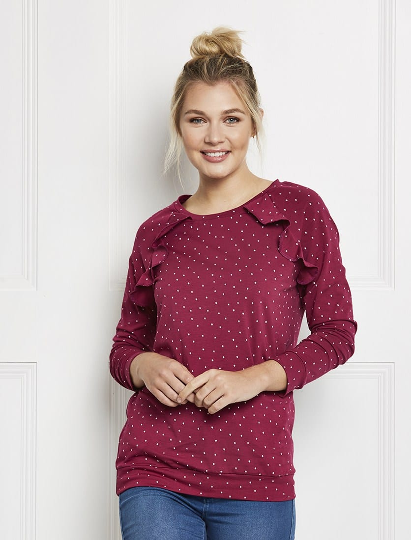 rufflel tee free sewing pattern