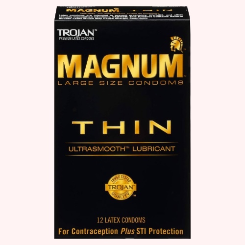 Trojan Magnum THIN Condoms Latex Box of 12ct