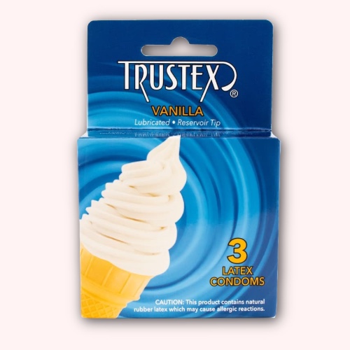 Trustex Vanilla Flavored Condom Latex 3ct
