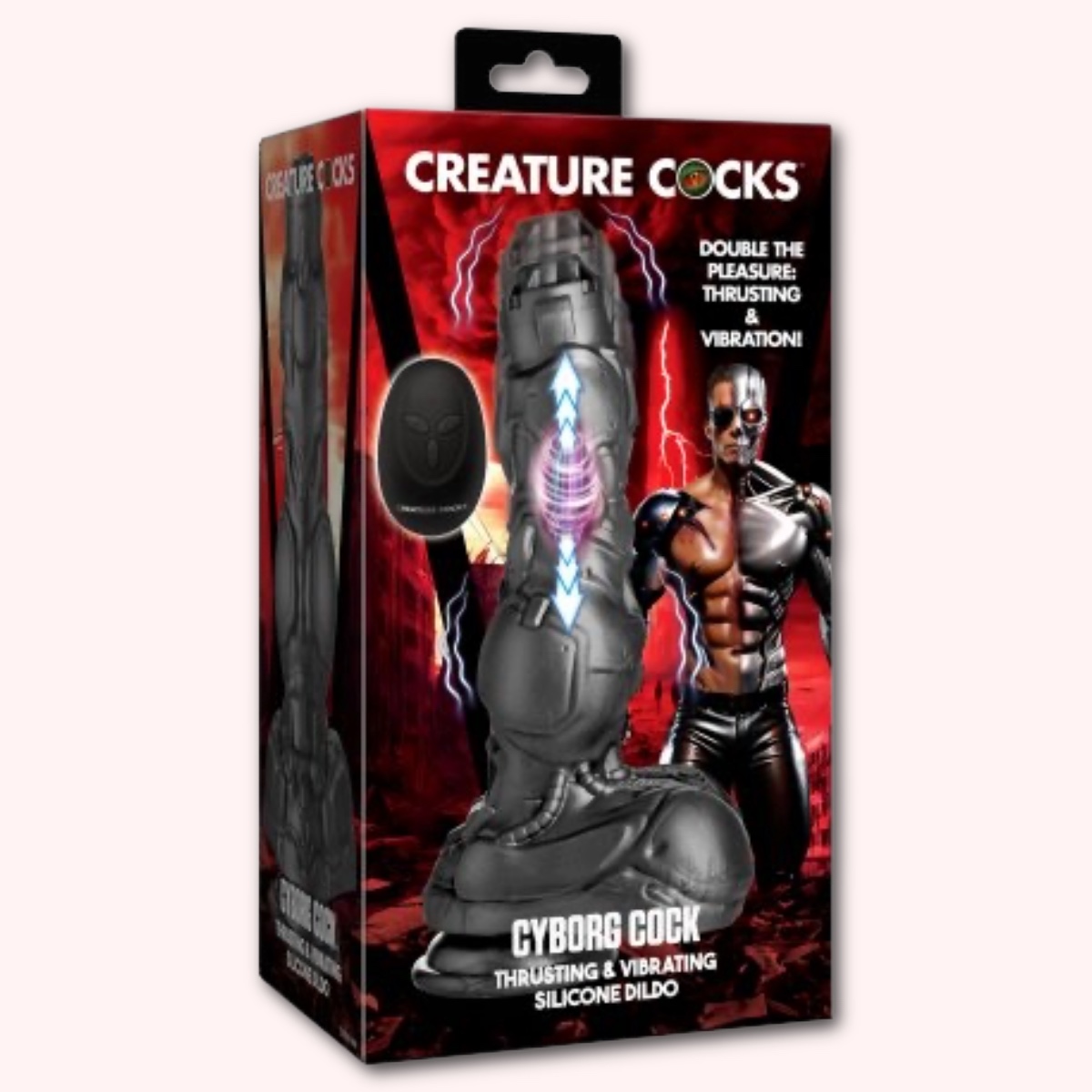 Creature Cocks Cyborg Cock Thrusting and Vibrating Silicone Dildo