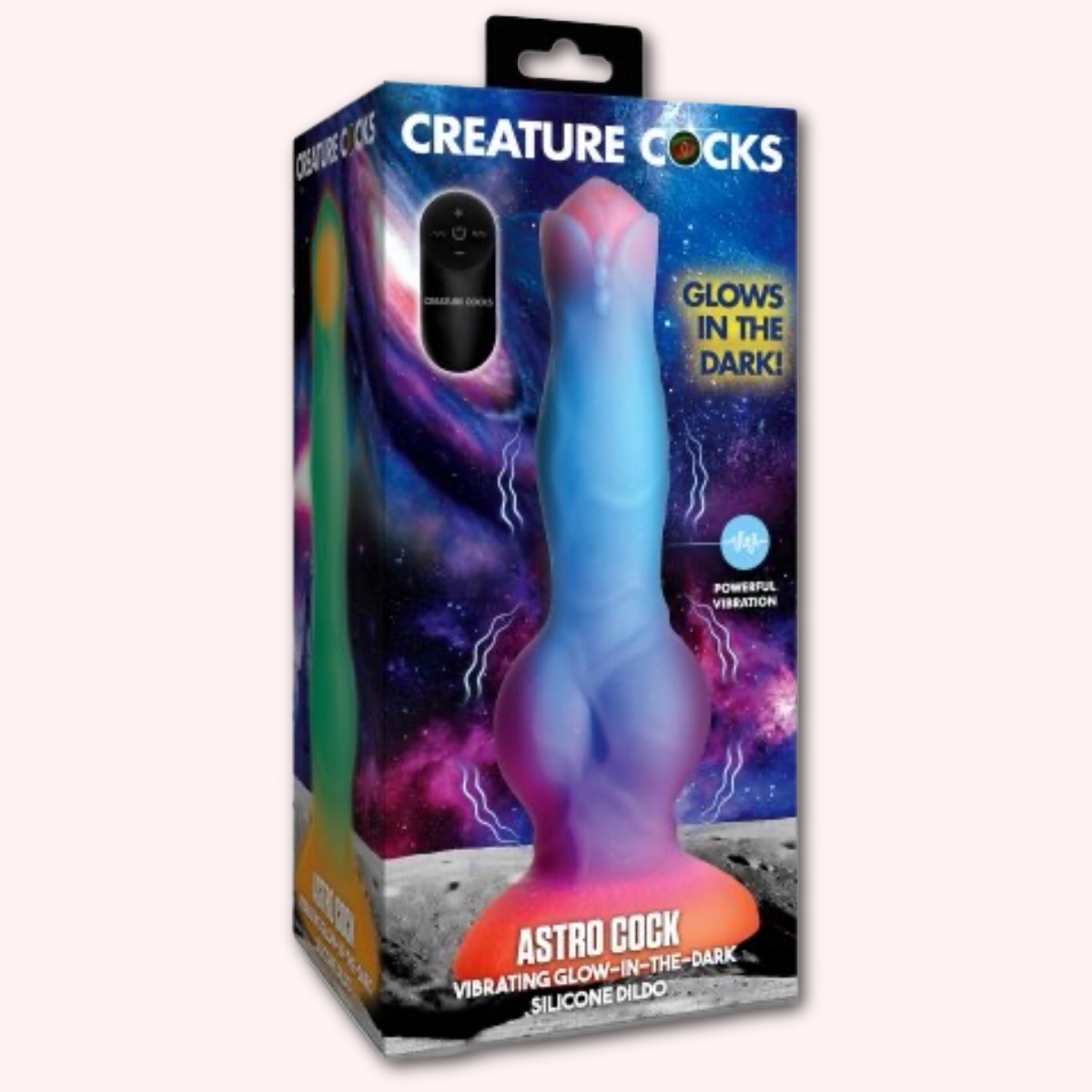 Creature Cocks  Astro Cock Vibrating Glow-in-the-Dark Silicone Dildo