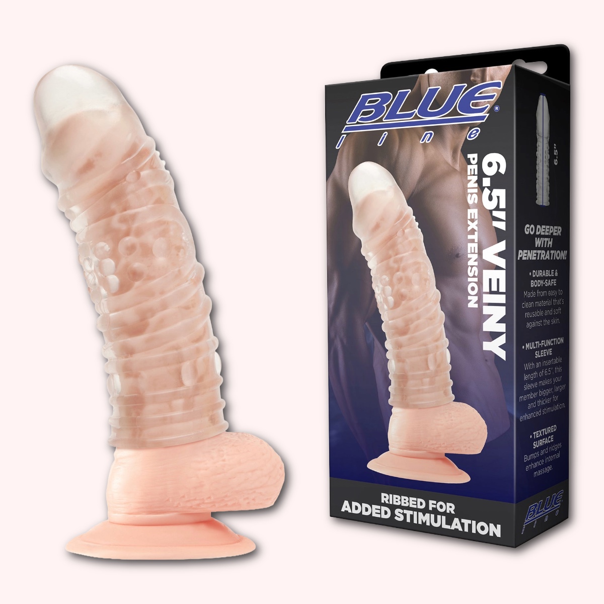 Blue Line 6.5" Veiny Penis Extension