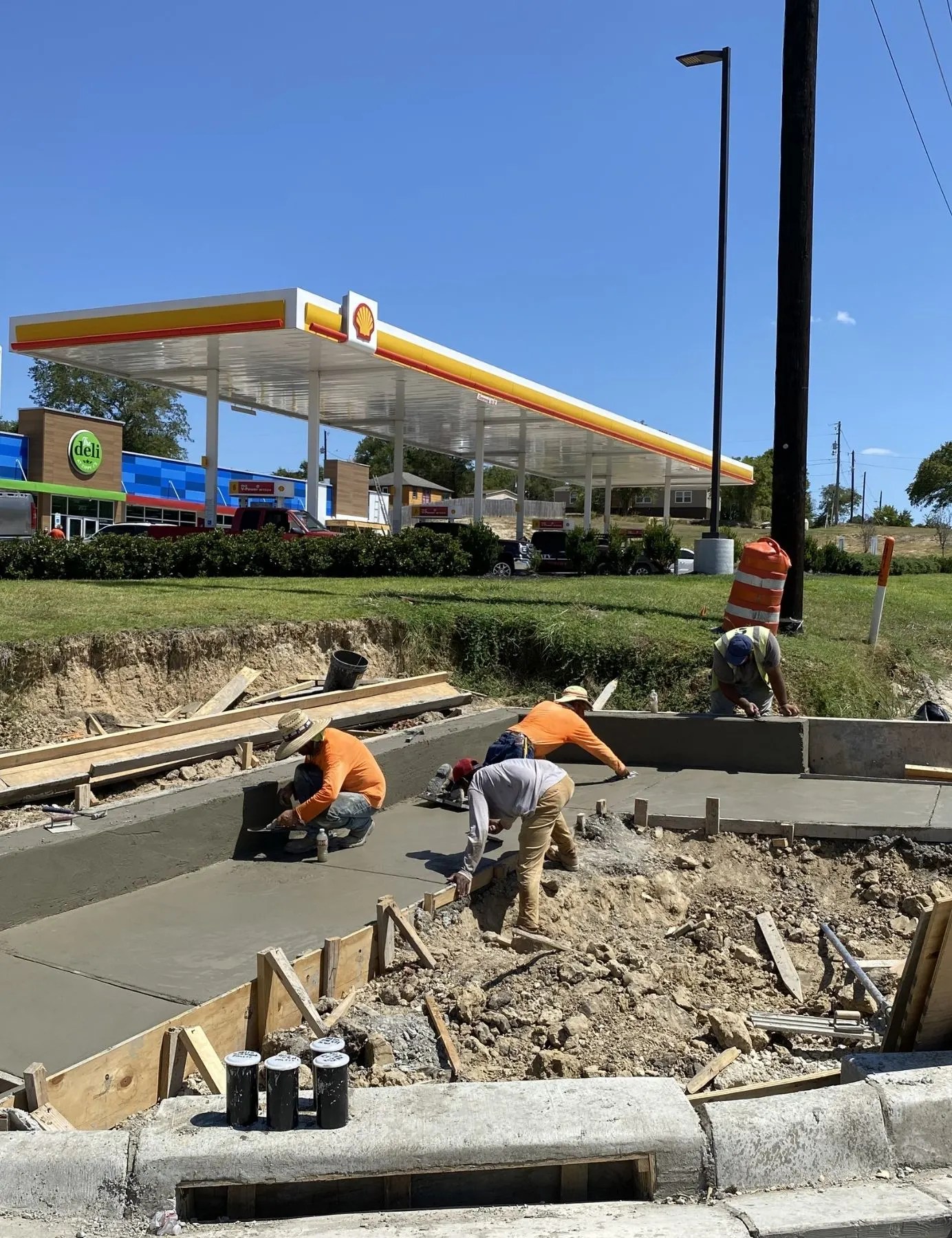 sidewalk concrete work