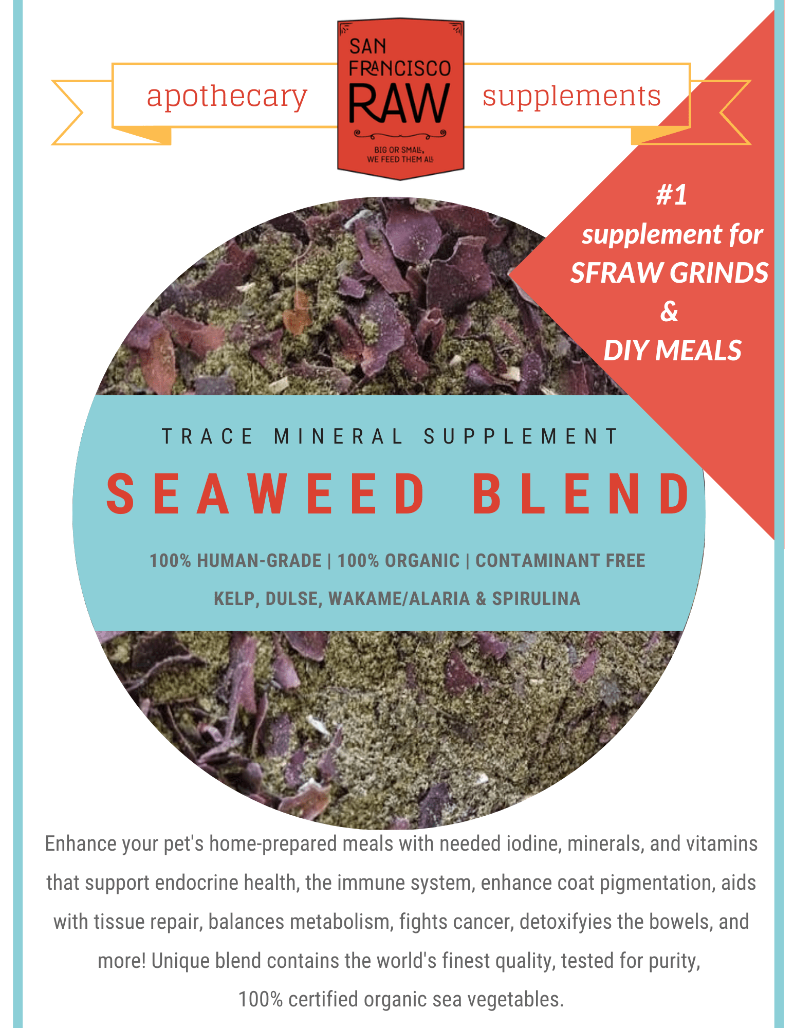 SFRAW Product Profile: Seaweed Blend – San Francisco Raw Feeders 