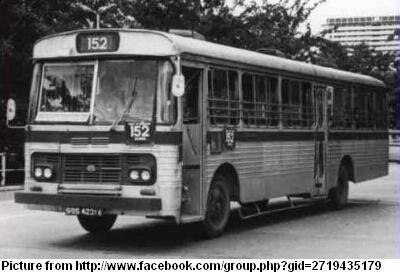 Old SBS bus in 1970s