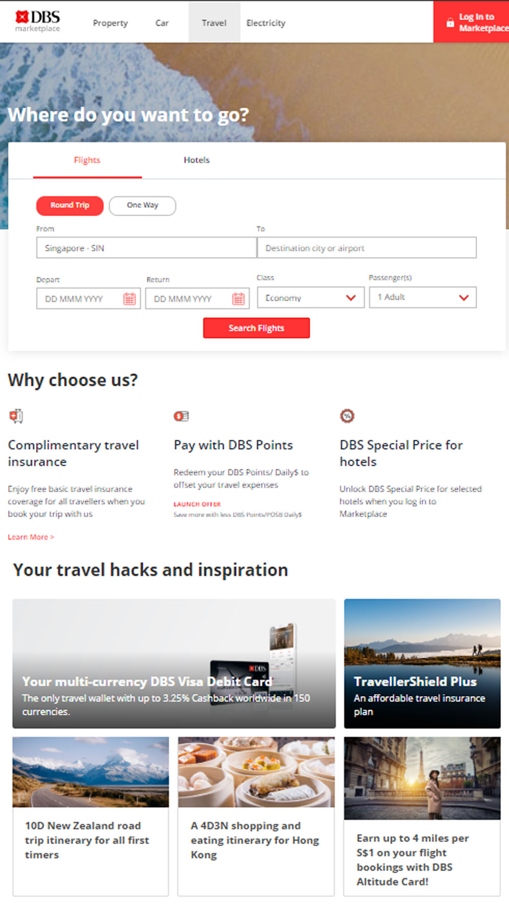 Dbs travel marketplace