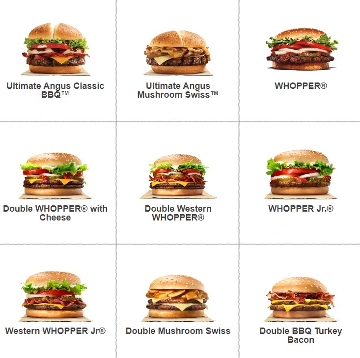 Burger king singapore menu prices updated 2024