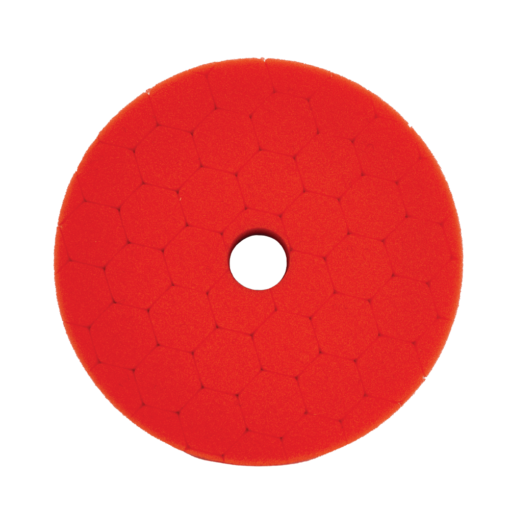 5" Hex Foam Pad for Random Orbital Polishers - Ultra Finish Red - SGT TOOLS