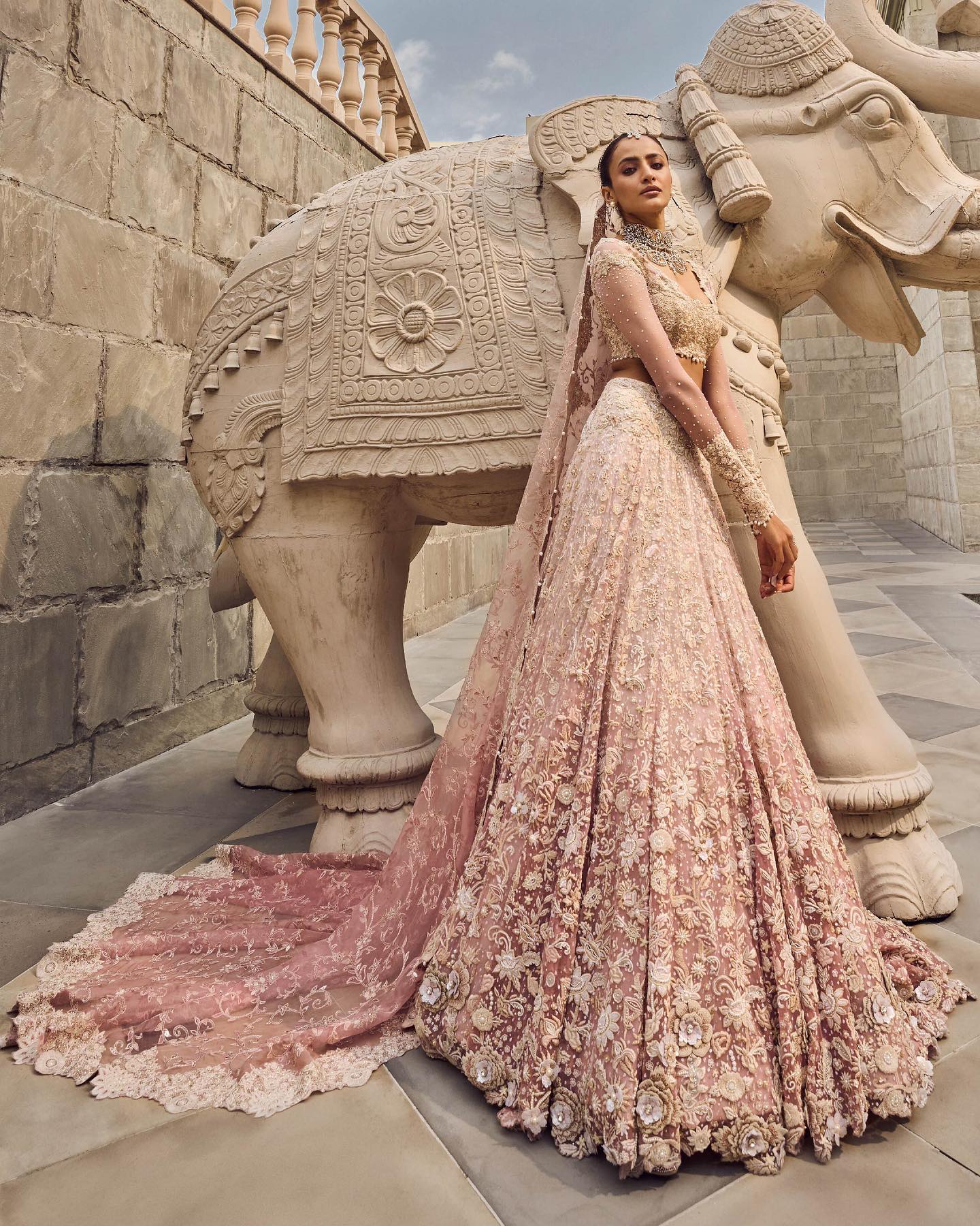 35+ Enchanting Ombre Lehenga Designs For Brides