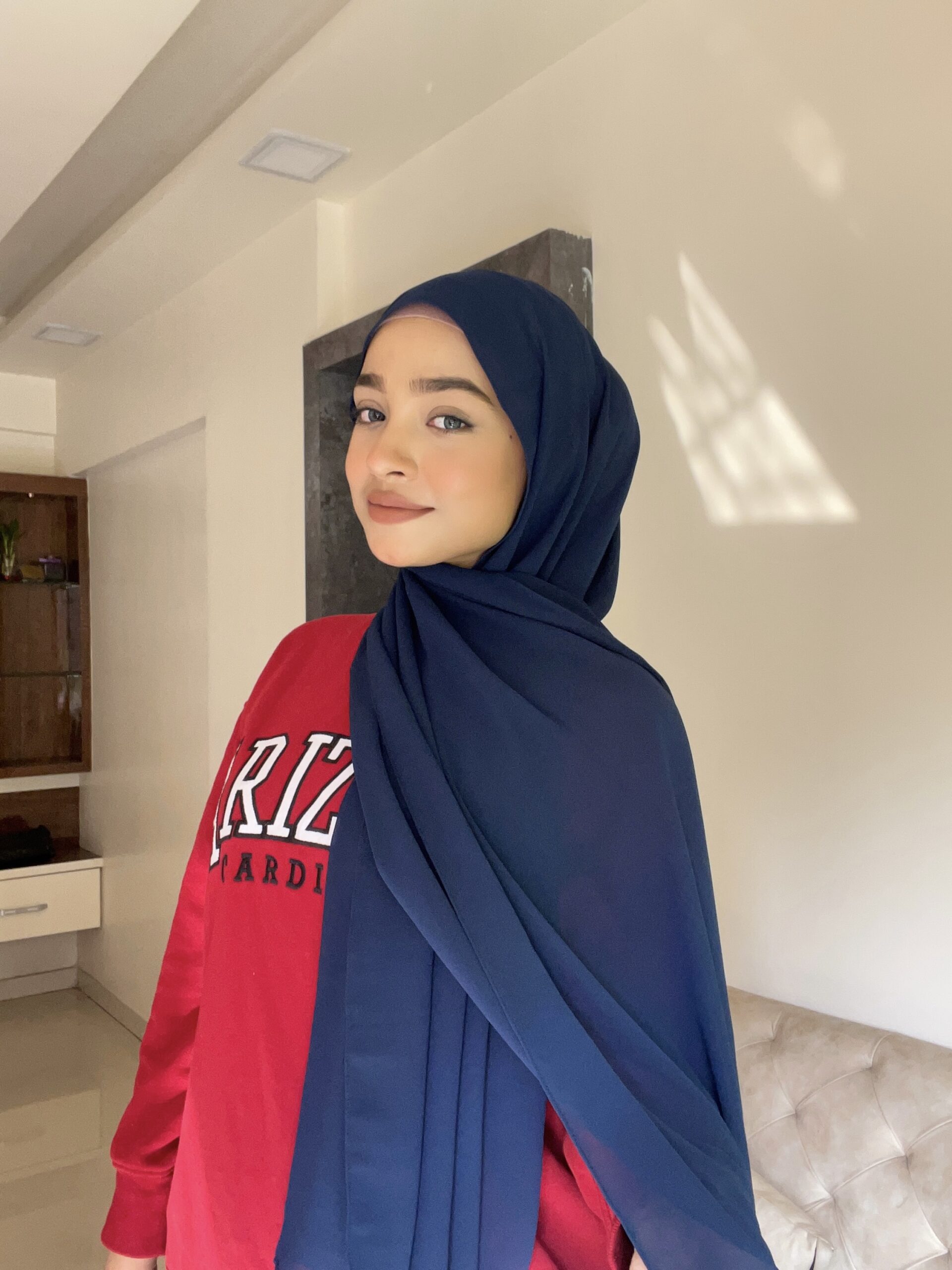 NAVY BLUE SHABZ GEORGETTE HIJABZ