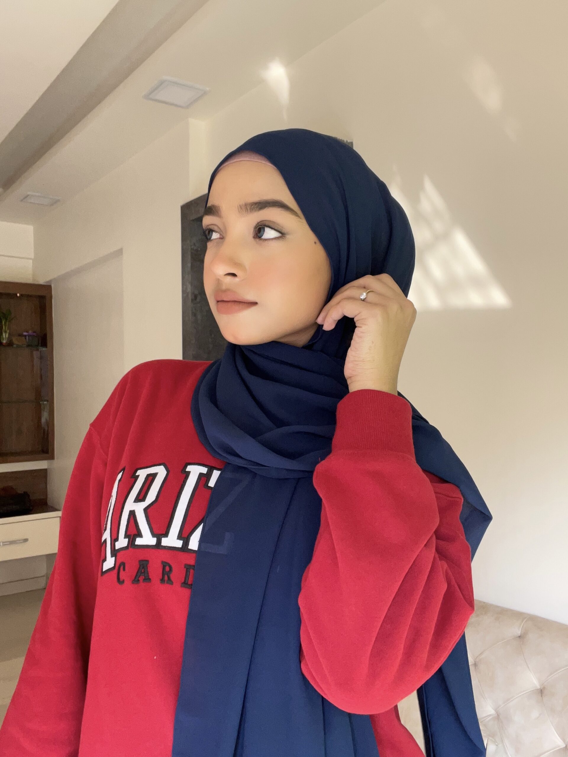 NAVY BLUE SHABZ GEORGETTE HIJABZ