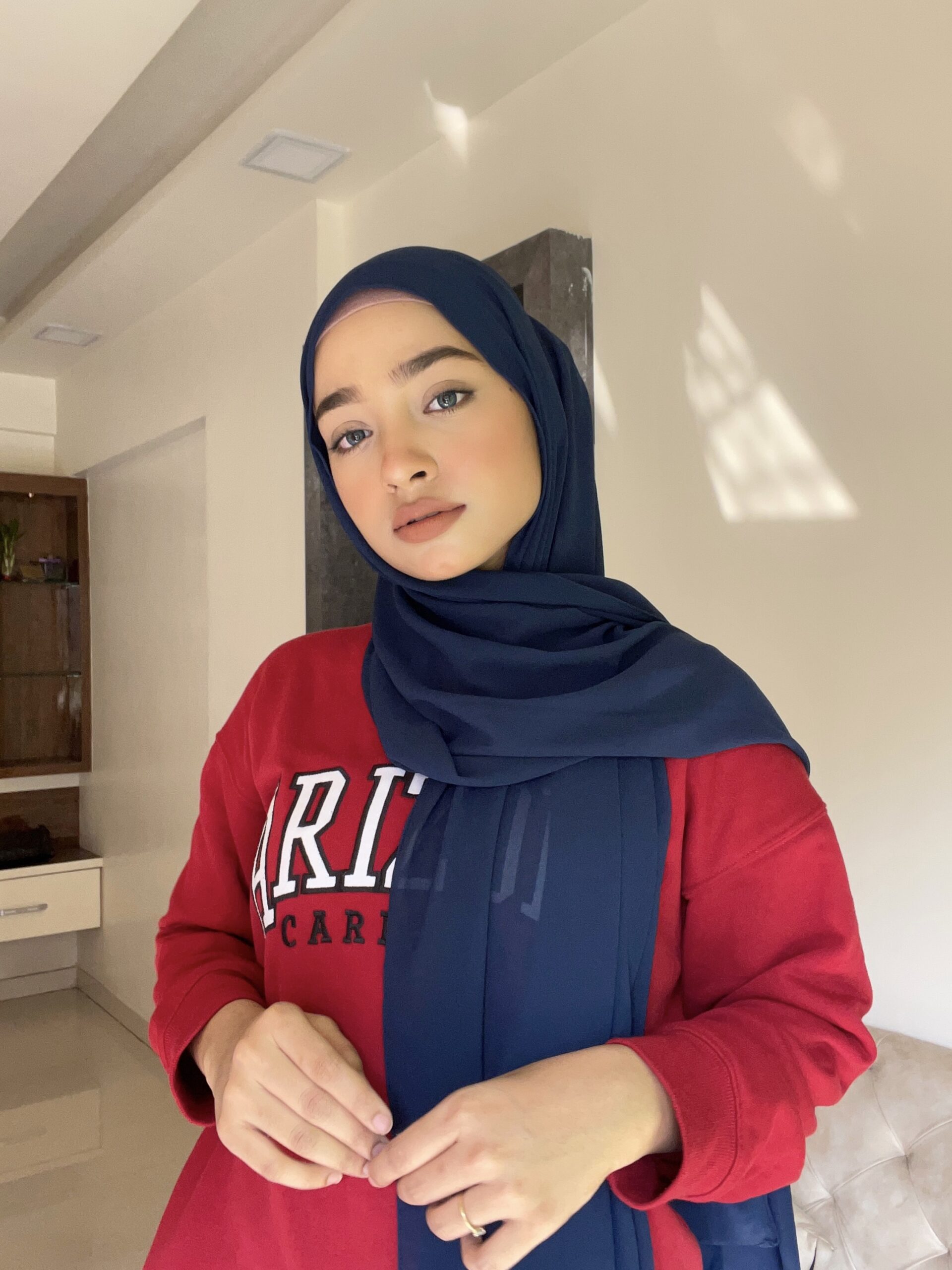 NAVY BLUE SHABZ GEORGETTE HIJABZ