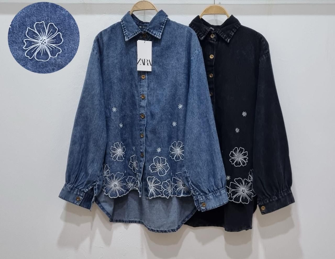 DENIM EMBROIDERED SHIRT