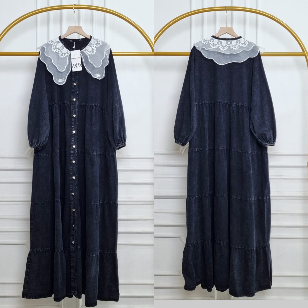 BLACK DENIM GOWN