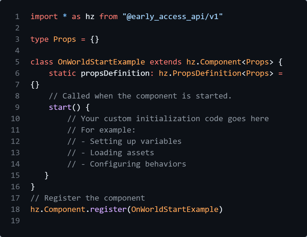 Protected: Understanding the start() Function in Meta Horizon Worlds Components