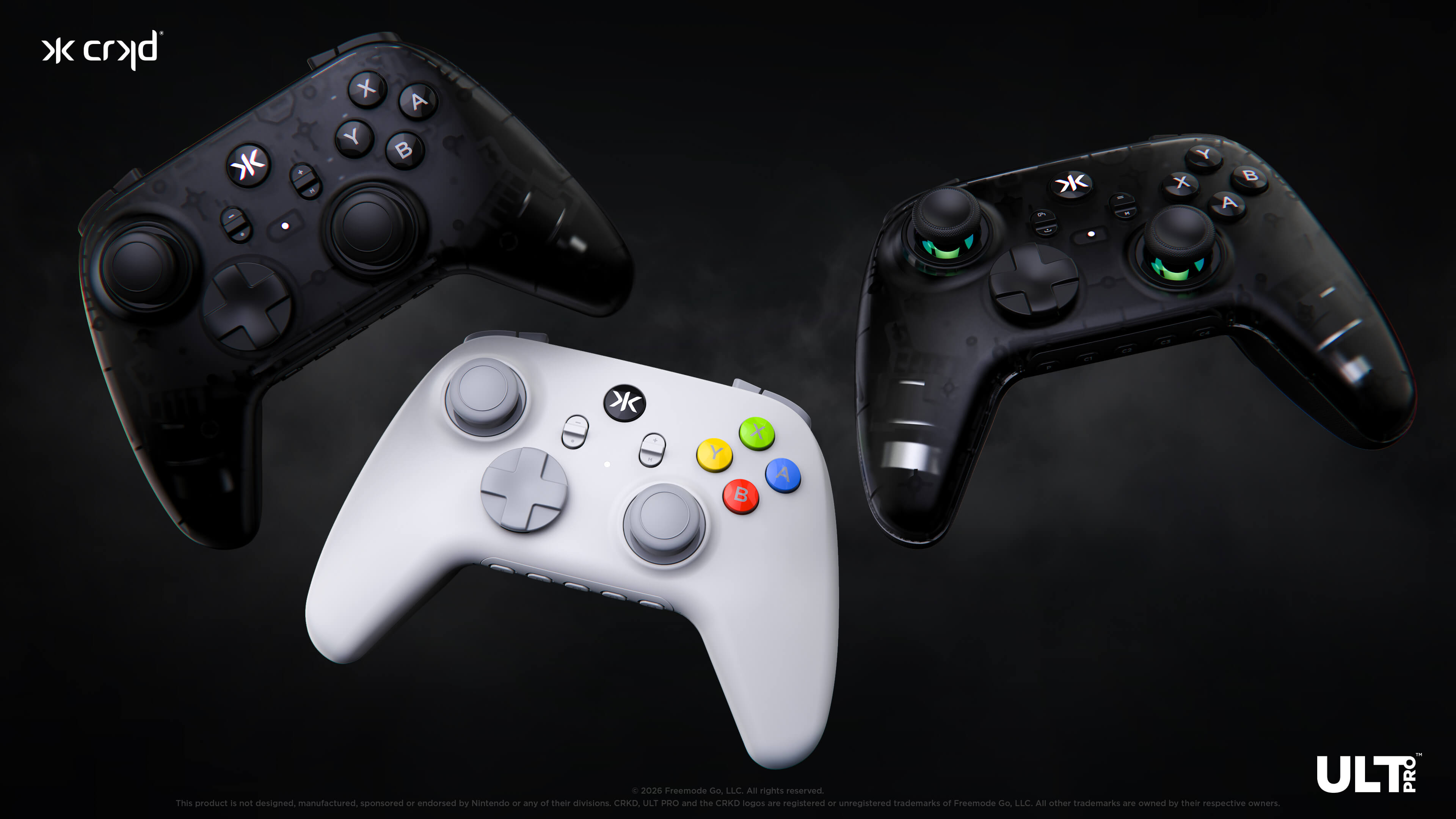 CRKD Ult Pro: Zero-Drift Pro Controller for Switch, PC & More Now Available