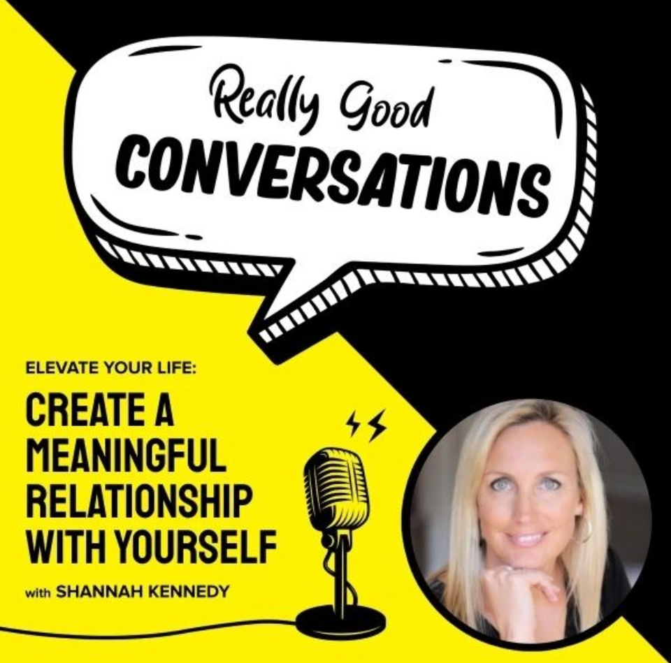 Shannah Kennedy smiling and looking at the camera making an appearance on the Really Good Conversations podcast.